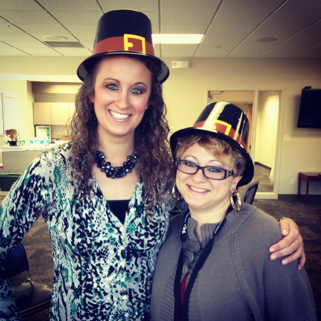 Celebrating Thanksgiving at work with an amazing friend!