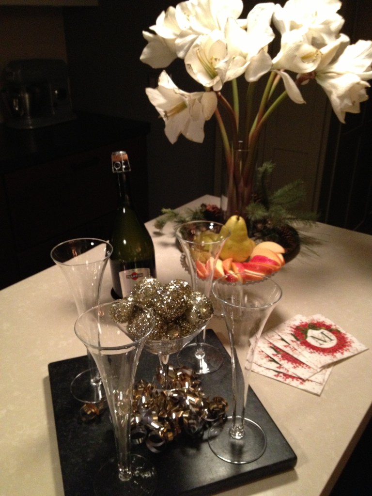 Cheering to the new year (a little early) and celebrating with family and friends!